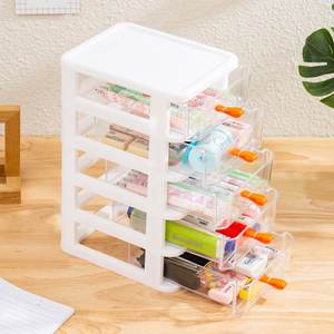 Organisateur de bureau multifonctionnel en PP, boîte de rangement rotative, boîte de rangement pliable en acrylique, pour le maquillage, le bureau, la maison - Product Image 4