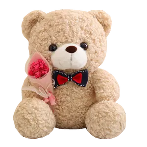 Wholesale Stuffed Mini Rose Bear Doll Wedding Decor Children Valentine's Day Gifts Teddy Velvet Teddy Bears Plush Toy