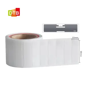 Étiquette autocollante RFID V90M personnalisée taille 96*22 étiquette à puce Uhf passive incrustation sèche/humide autocollant d'étiquette RFID intelligent