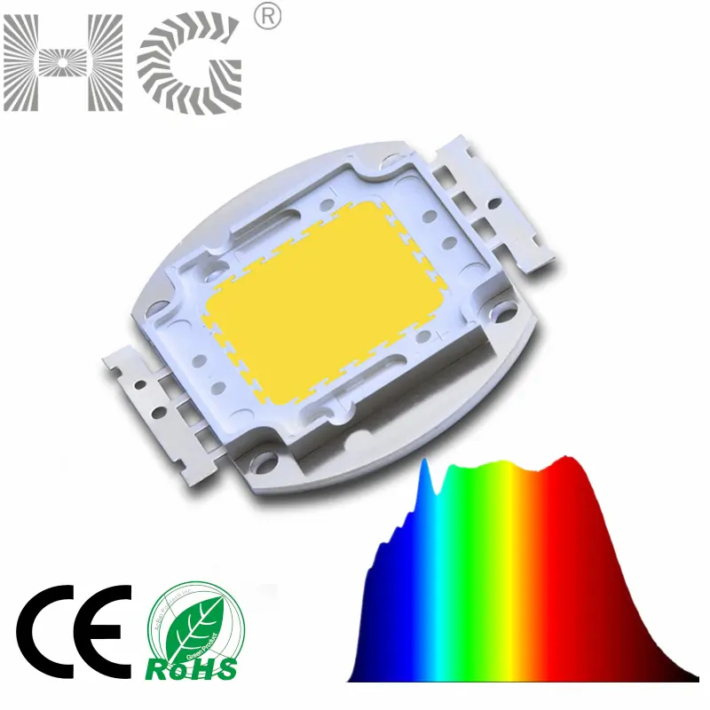 الشمسية الطيف الصمام تنمو ضوء 5000K Ra98 30W 50W 70W 100W يترك الخضار زهرة والفاكهة المياه العشب رقاقة الطيف الكامل