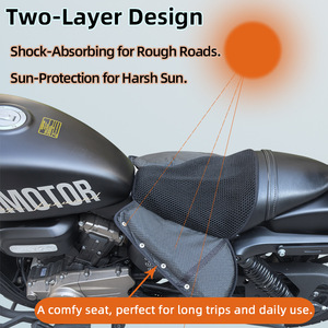 Housse de siège de moto en gel Tpe, taille unique, coussin ouvert sur les côtés, pour véhicule électrique, quatre saisons, imperméable - Product Image 5