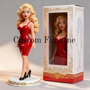 Figur Wanita Resin Ramah Lingkungan Kustom, Boneka Bobblehead Wanita yang Dapat Dipersonalisasi, Seni Modern, Figur Kecantikan Lukis Tangan - Product Image 1
