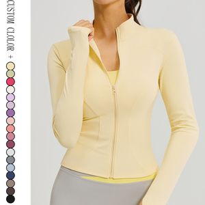 En gros Vêtements pour femmes : Hauts à manches longues, Manteaux de sport zippés, Hauts de <span class=keywords><strong>fitness</strong></span> amincissants, Vestes de yoga ajustées - Product Image 3