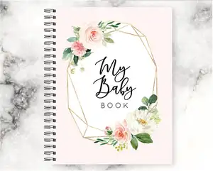 Custom OEM Baby Diary Custom Printing Spiral Bound Baby's First Year Planner Journal Pregnancy Baby Book to Keep Precious Memory