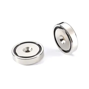 N35 N52 Round punching pot custom shaped neodymium super strong magnets are widely used