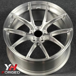 Jantes forgées concaves personnalisées VS-5RS, finition argent brossé, légères, pour voitures de course Corvette C6 C8 Z06 Corvette C7 Stingray Z51 ZR1 - Product Image 1