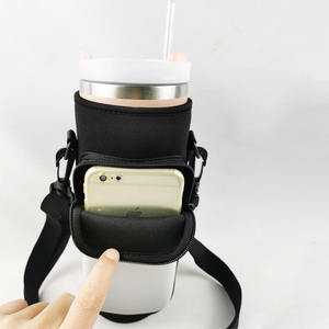 Diseño personalizado Viaje 40oz Soporte para botella de agua Manga Aislamiento Neopreno 40oz Mango Vaso Soporte para taza con bolsillo - Product Image 5