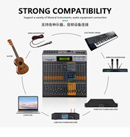 Console de mixage professionnelle GAX-KV14 à double effets 99DSP, métal et plastique, 3 AUX, égaliseur 7 bandes, affichage du signal audio, pour scène
