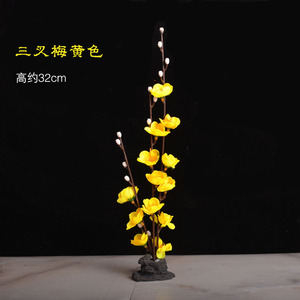 <b>Artificial</b> Plum Blossom Pink 32cm High Decorative <b>Flower</b> For Wedding Banquet - Product Image 3