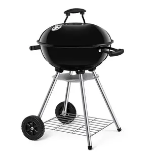 Ronde Bbq Ketel Houtskool Grill Draagbare Kampvuur Staal Bbq Grill