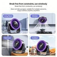 Nuevo Ventilador de Circulación Turbo Portátil Mejorado, 5 Velocidades, Ángulo Ajustable, Control Táctil, Mini Ventilador de Mesa, Venta al Por Mayor