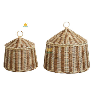 Cestas de Mimbre Hechas a Mano de Estilo Vintage con Diseño de Colección para Decoración del Hogar y Cuarto de Bebés - Product Image 2