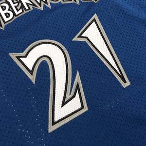 رقم. قميص كرة سلة رجالي رقم 21 كيفن جارنيت، مقاس كبير، شبكي، مطبوع، بيع مباشر من المصنع - Product Image 3