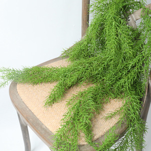 Aiguilles de pin artificielles vert X155, fausses <span class=keywords><strong>feuilles</strong></span>, toucher réaliste, branches d'arbre, vigne à suspendre au mur, pour décoration de maison, 100 pièces - Product Image 2