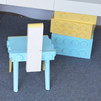 Ensemble table et chaise d'étude pour enfants en MDF, style minimaliste moderne, personnalisable, avec rangement, pour appartement et villa, meubles de chambre