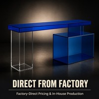 Table basse console en acrylique au design moderne, personnalisable en usine, pour salon et mobilier de maison