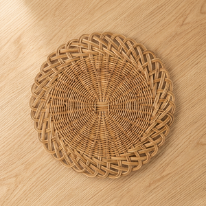 แผ่นรองจานหวายสำหรับชาร์จสินค้ามาใหม่ยอดนิยมแผ่นรองจานหวาย Boho - Product Image 1