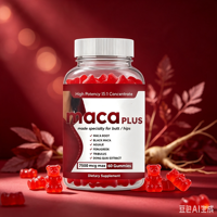 Complément alimentaire à base de plantes Maca Plus Gummies en marque privée, 60 unités, flacon OEM