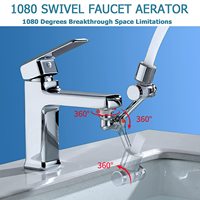 Aérateur de robinet pivotant à bras robotique universel 1080, robinet rotatif à grand Angle, prolongateur aérateur