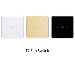 <span class=keywords><strong>T2</strong></span> Tuya WiFi pour maison intelligente 1 Gang tactile panneau de verre interrupteur en gros 10A Max. Courant 250V Max. Commutateur de ventilateur neutre de tension - Product Image 6