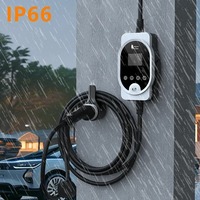 Cargador Portátil para Vehículos Eléctricos Feyree NACS Home Evse de 12 kW con Pantalla de 2.8 Pulgadas, Control Inteligente por WiFi y Aplicación, y Botón de Emergencia