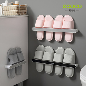 Ecoco Wall Mounted Slipper Rack No Drill Storage Shelf For Bathroom Door Back - Product Image 2