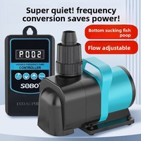 Moteur sans balais Songbao amphibie à fréquence variable, entièrement en cuivre, ultra-silencieux, 10 vitesses réglables, double usage pour aquarium et bassin
