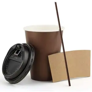 Fundas ajustables para vasos de papel, de cartón, corrugado, con impresión personalizada, para vasos de plástico