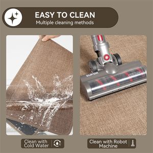 Alfombra de Baño Ovalada Sally Hemp con Suela de Goma, Fibra de Poliéster, Antideslizante, Absorbente, de Secado Rápido, para Uso Doméstico - Product Image 2