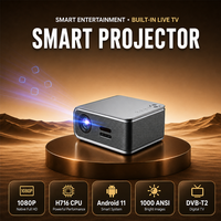 Projecteur intelligent LCD HD 1080P natif DVB-T2 pour télévision numérique, projecteur de données 4K pour home cinéma, équipement de présentation pour fournisseurs