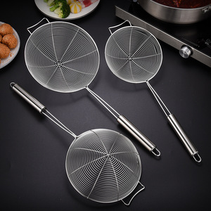 Écumoire en acier inoxydable, louche de cuisine pour fondue, passoire métallique, pour la friture des nouilles, la fondue épicée, les raviolis, grande taille - Product Image 5