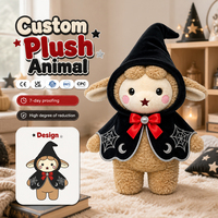 Peluches personnalisées avec logo, costumes d'Halloween, peluches de mouton, jouets en peluche en vrac, jouets en peluche doux de haute qualité, peluches personnalisées pour étudiants