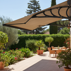 กันสาดแบบยืดหดได้สำหรับกลางแจ้ง เคลือบ PU โพลีเอสเตอร์ ป้องกันแดดฝน สำหรับร้านอาหารและบ้านพักตากอากาศ - Product Image 2