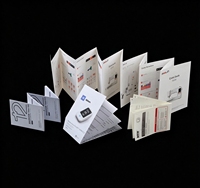 Impression de brochures pliées en deux, catalogue de produits personnalisé, profil d'entreprise, papier couché, laminage mat, conforme à la réglementation REACH, OEM ODM