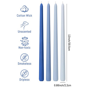 Velas cónicas de cera cónicas finas decorativas para fiesta de boda de 10 pulgadas al por mayor - Product Image 2