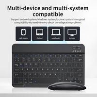 Set Keyboard dan Mouse Mini Bluetooth Ultra Tipis Berkualitas Tinggi yang Dapat Diisi Ulang untuk iPad Air Pro Samsung Tablet PC