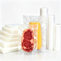 Rouleaux de film sous vide texturé co-extrudé 7 couches PA/PE gaufré pour la conservation de la viande, du maïs et des aliments au congélateur ou sous vide