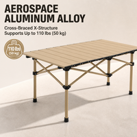 Table de camping pliable portable, table d'appoint en aluminium légère avec sac de transport pour la cuisine en plein air, la randonnée et les pique-niques