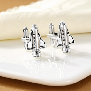 Mancuernillas de Aleación con Diseño de Cohetes <span class=keywords><strong>para</strong></span> Camisas de Vestir, <span class=keywords><strong>para</strong></span> <span class=keywords><strong>Novio</strong></span>, Camisa de Boda, Lujo - Product Image 4