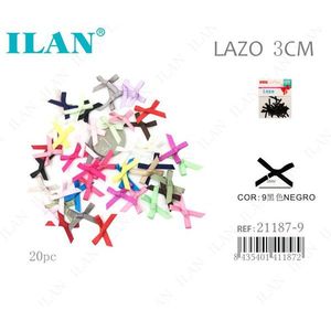 Elastici per capelli Ilan 3 cm neri 20 pezzi per bambini e adulti - Product Image 1