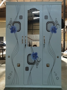 ワードローブ3ドア金属製ドアロッカークローゼットモダンワードローブ寝室大人子供用ワードローブ卸売 - Product Image 4
