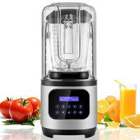 Licuadora Comercial Eléctrica de Buena Calidad, Acero Inoxidable, 5+ Velocidades, Limpieza con un Clic, Bajo Nivel de Ruido, con Tapa, Procesador de Alimentos para Cocina