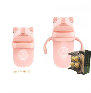 Bouteille d'alimentation pour bébé <span class=keywords><strong>anti</strong></span>-<span class=keywords><strong>colique</strong></span> en silicone sans BPA pour bébés de 0 à 12 mois Matériel en silicone de qualité alimentaire Bouteille pour bébé à sublimation - Product Image 1