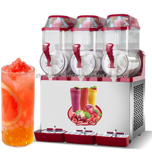 Máquina de granizado de hielo comercial Tres <span class=keywords><strong>tanques</strong></span> 36L Bebida fría Máquina de bebida de fruta de granizado de hielo triturado - Product Image 3