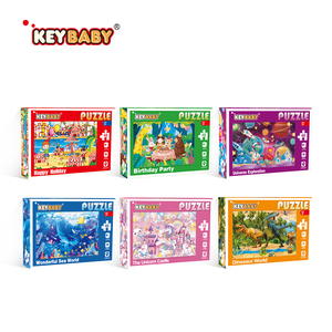 Keybaby educativo Puzzle 3D cartone animato mare spazio principessa dinosauro <span class=keywords><strong>giardino</strong></span> fatto di carta plastica 48 pz Puzzle gioco per bambini - Product Image 1