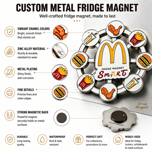 Imán Personalizado para Refrigerador, de Aleación de Zinc, Esmaltado en 3D, Recuerdo, Imán Promocional al por Mayor, OEM, Directo de Fábrica, con Logotipo Personalizado - Product Image 2