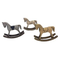 Cheval à bascule en bois Art Déco, décoration rétro pour bar à domicile, comptoir et table de salon