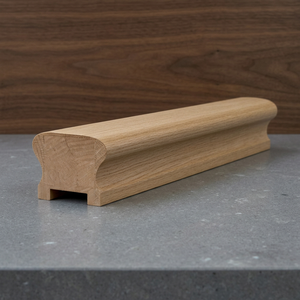 Embout de balustrade en bois de chêne naturel, fixation murale traditionnelle, pour projets intérieurs de villas et hôtels, vente en gros et sur mesure - Product Image 1