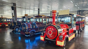 Petit train électrique, voiture touristique, nouveaux équipements de terrain de jeux, équipement de parc d'attractions, train électrique sur rail personnalisé - Product Image 5