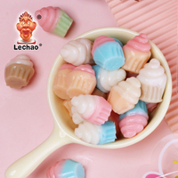 Bonbons gélifiés personnalisés en vrac, saveur fruitée, forme de cupcake 3D, bonbons moelleux halal pour les enfants, en-cas